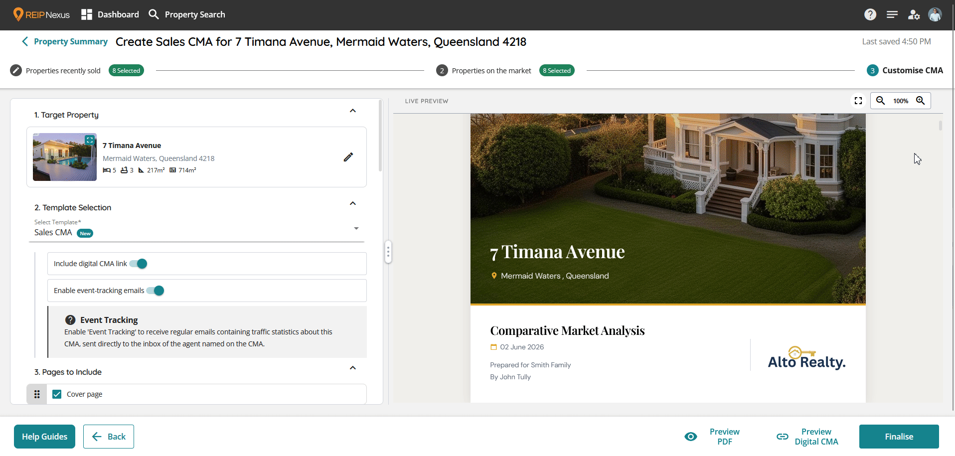 REIP Nexus - New CMA - Step 09 - Check the brand Footer